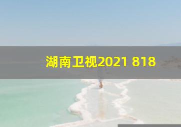 湖南卫视2021 818